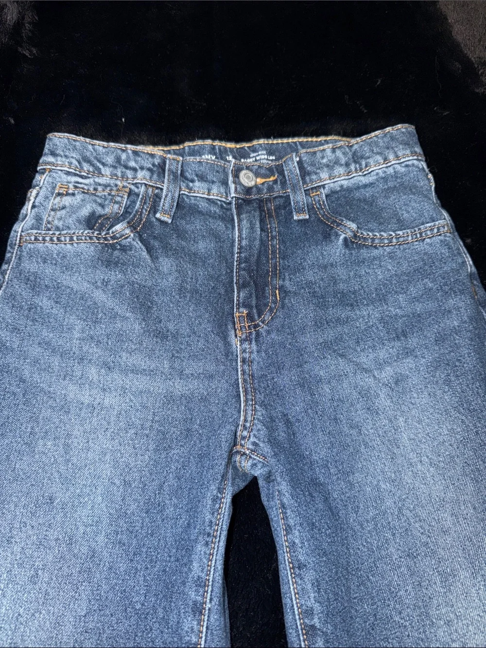 Old Navy girl’s Bootcut Jeans in Blue with Knee Distress